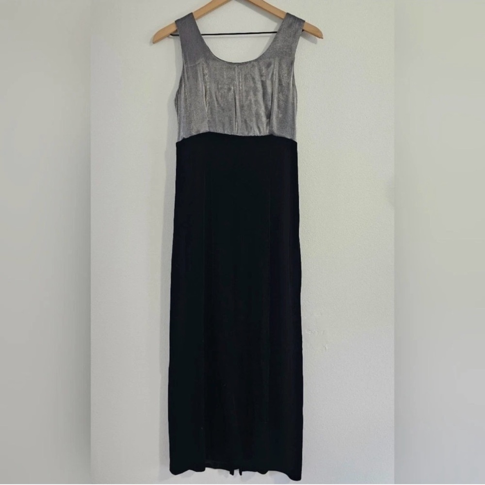 Vintage‎ - Velvet and Silver Metallic Dress